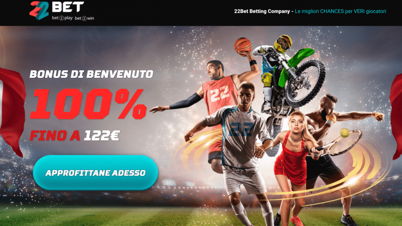 Scommesse live e streaming di una 22BET